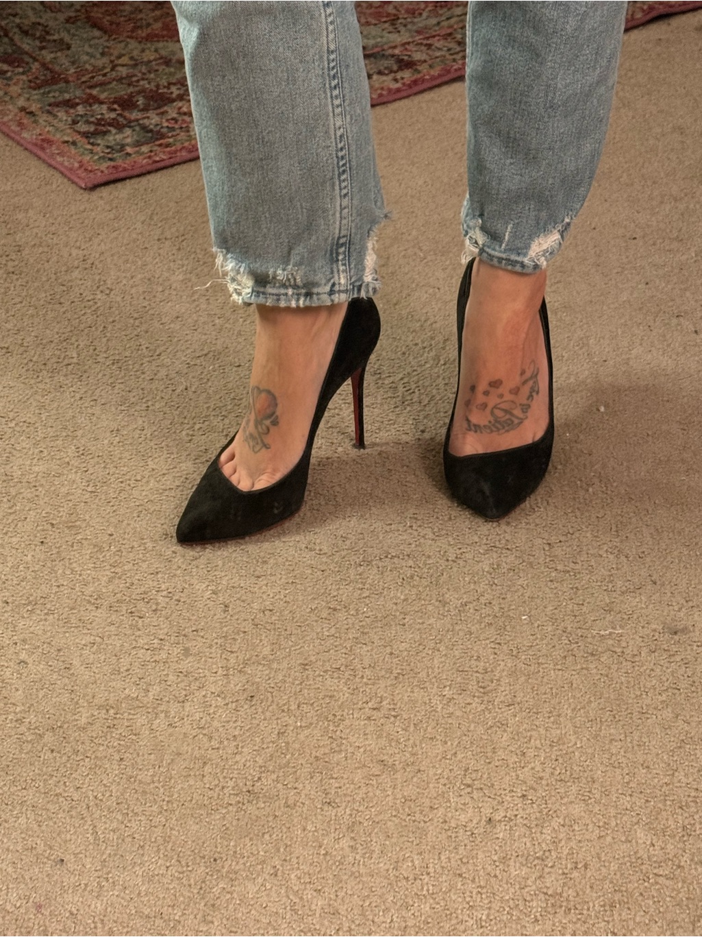 Guc Used Christian Louboutin Veau Velour Oh So Kate 120 Pumps 39